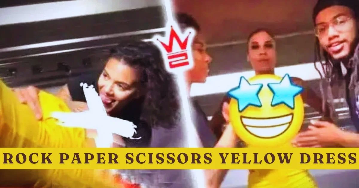 Rock Paper Scissors Yellow Dress